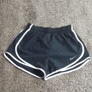 Nike Black Athletic Shorts with White Trim